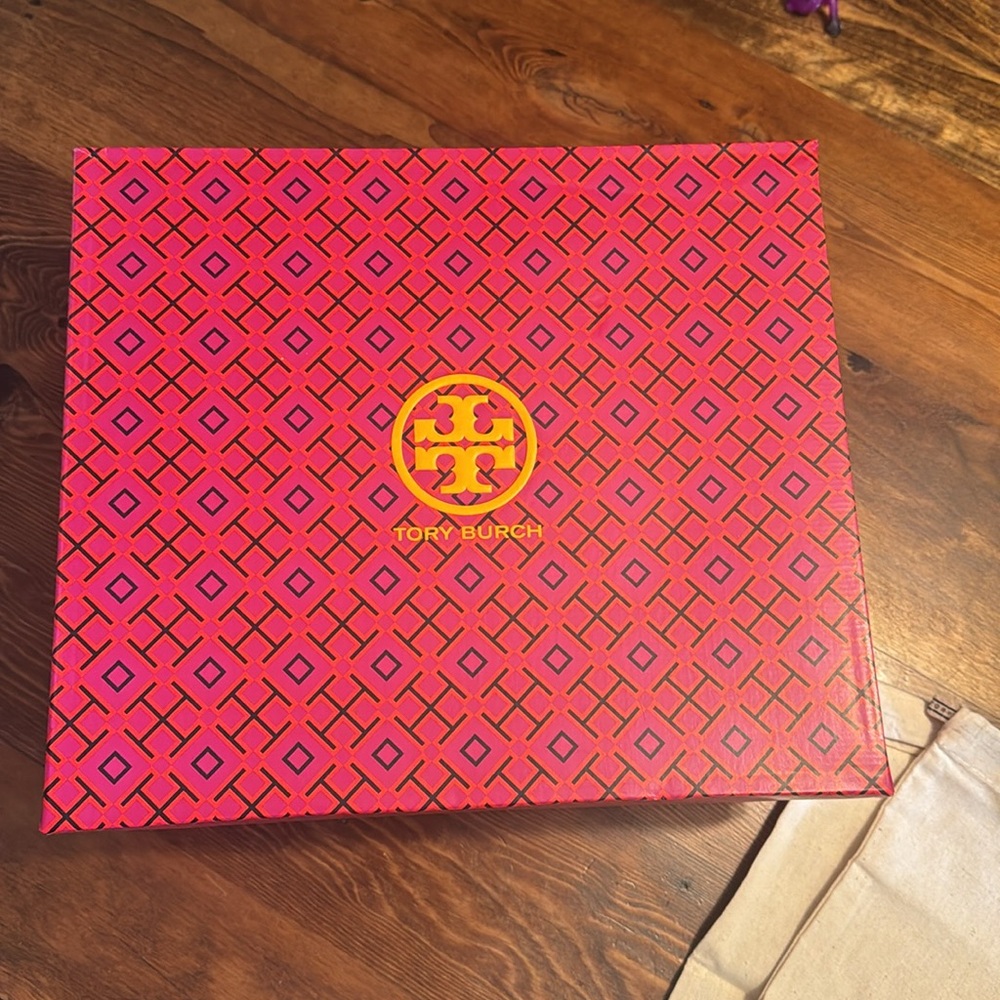 Empty Tori Burch Ankle Boot Box With 2 Dust Covers - image 4